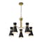 Z-Lite Soriano 5 Light Chandelier, Matte Black & Heritage Brass 728-5MB-HBR - alternate 5